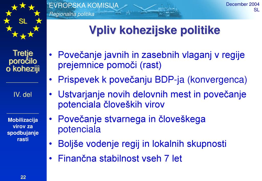 Tretje Poro Ilo O Koheziji Februar Ppt T L Charger